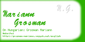 mariann grosman business card